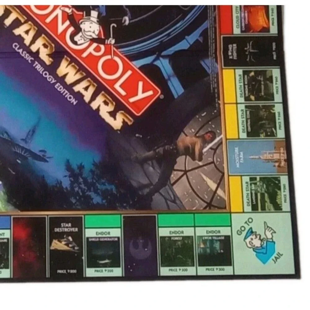 Star Wars Monopoly Classic Trilogy Edition 1997 Game Board Replacement